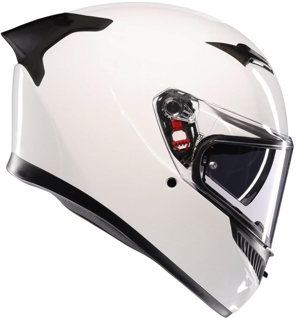 AGV Motorradhelm Integralhelm K3 MONO SETA WEISS Größe S (55-56cm) 18381007014-S