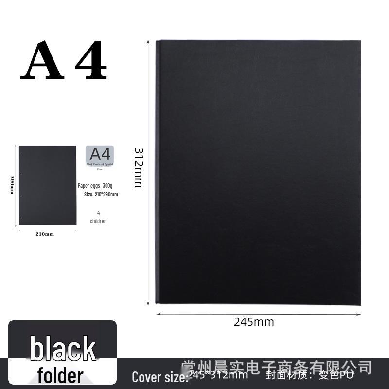 Chenshi Leather A4 Business Notebook & 4-Hole File Folder with Logo