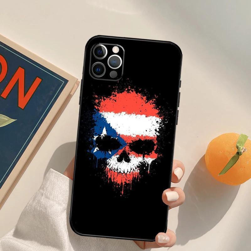 Apple IPhone15ProMax Mobile Phone Case Puerto Rico Flag Mobile Phone Case Is Painted and Anti-drop Huawei Three.
