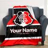 Name Custom Santa Cruz Print Flannel Blanket High Quality Warm Comfortable Cover for All Seasons Perfect for Gifts Home Decor