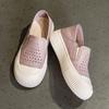 Two-way White Shoes for Women Summer Genuine Leather Breathable Thick-soled Casual Hollow Hole Shoes