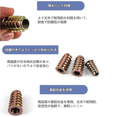 Set of 140 BESTU Hex Nuts, Threaded Hex Socket Head Bolts, Type D, for Woodworking, Jointing, and Repair, M4*10mm, M5*10mm, M6*10mm, M6*15mm, M8*15mm,