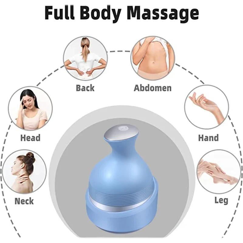 1PC Electric Head Massager Wireless Cat Scalp Massage Tool Waterproof Body Relax Shoulder Neck Deep Tissue Kneading Massager