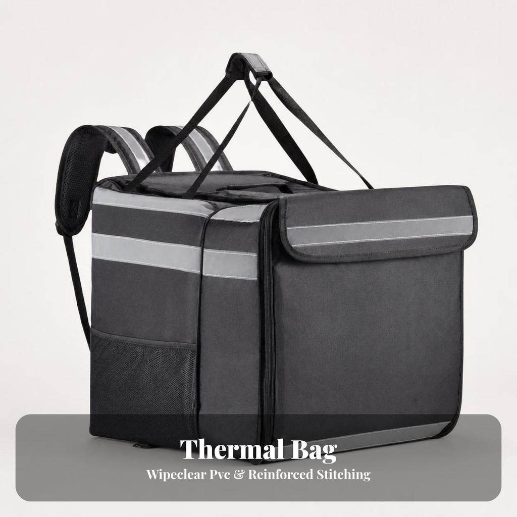 Food Delivery Bag Collapsible Insulated Backpack with Dividers Takeout
