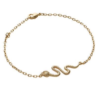 [K1851] - Gold Plated Bracelet 'Temptation' Gold - 25x8 Mm