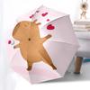 1pc Loveable Hamster with Flower Umbrella with Plastic Handle,Suitable for All Seasons Home Travel Outdoor Umbrellaptys31052