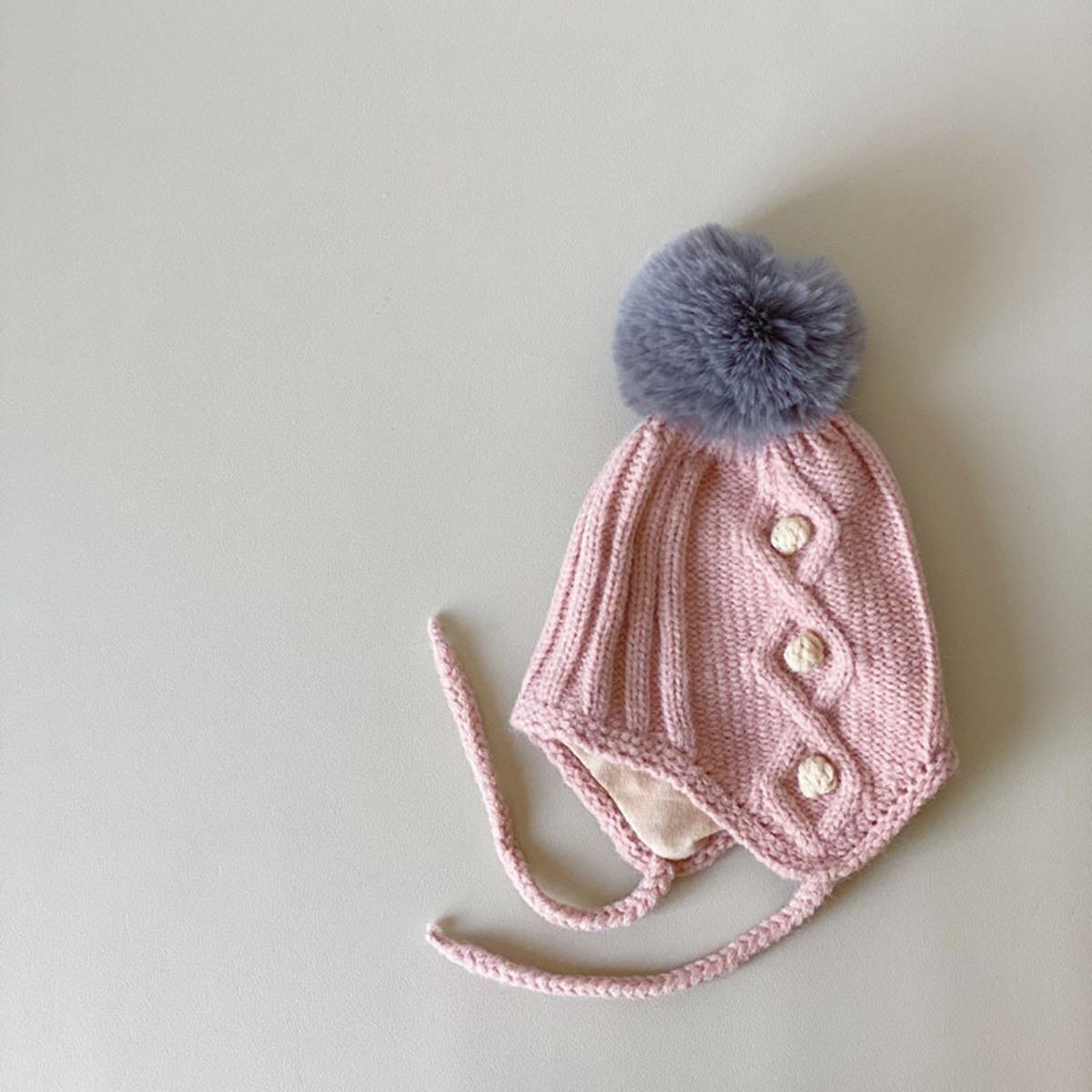 

Детские шапки, шарфы, комплекты из двух предметов, детские комплекты, термошапки, для мальчиков и девочек, для младенцев, вязаные шапки A-Hat розовый