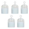 5pcs Beauty Egg Holder Dust Proof Transparent Cover Removable Hollow Rack Hanging Makeup Sponge Travel Case Blue