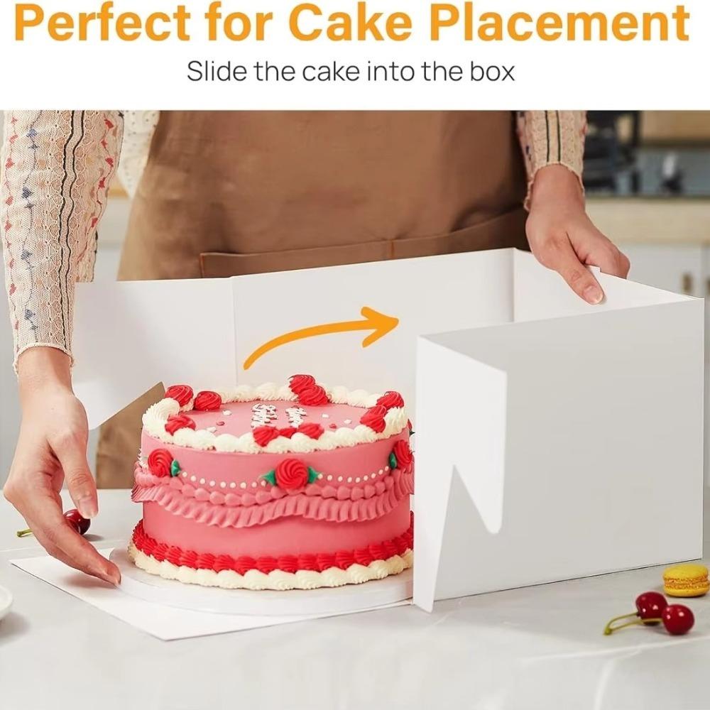 5pcs with Window Cookie Bakery Boxes Square Wedding Pastry Box Cupcakes Treat Boxes  Party Decor