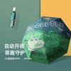 Tri-fold Automatic Vinyl Small Fresh Parasol Cartoon Folding Creative Umbrella Fixed
