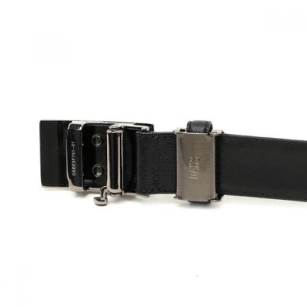 Daks Black Check Buckle Leather Automatic Belt Dbbe9f761bk