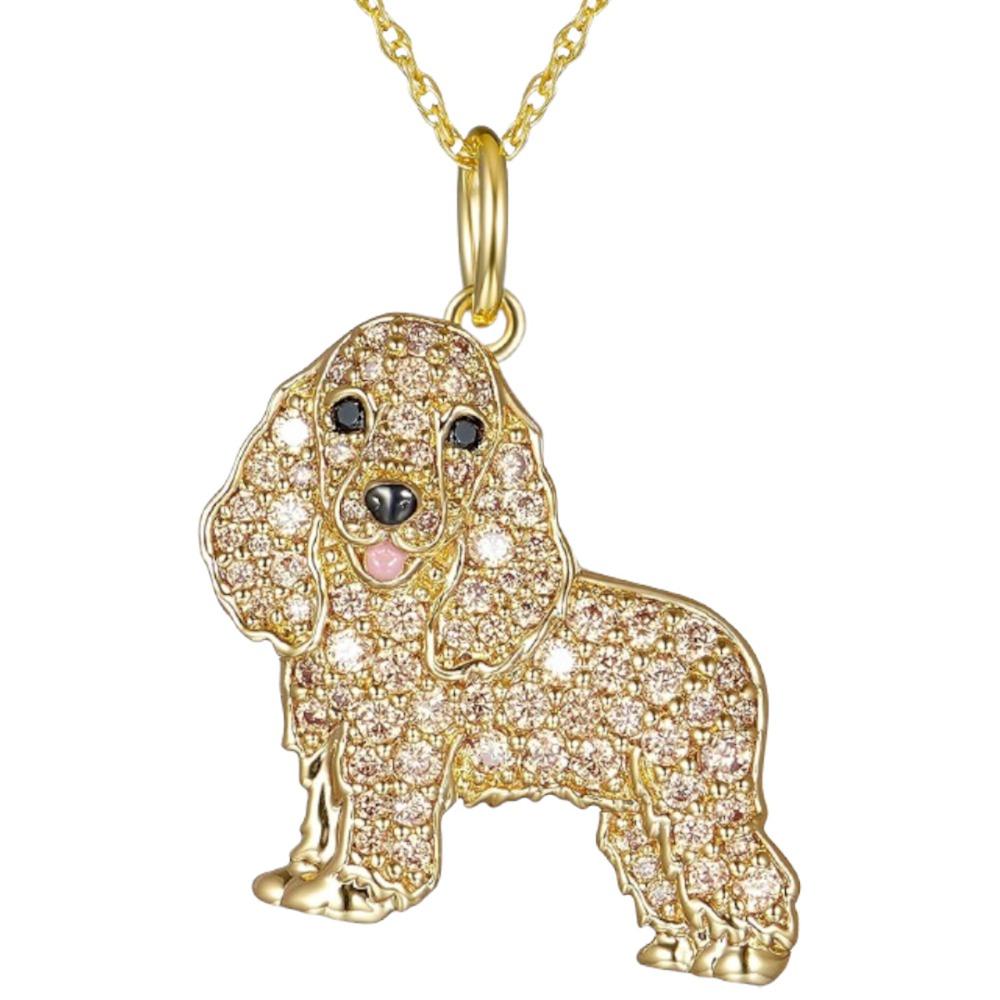 Rhinestone Beagle Pendant Shiba Inu Dog Necklace Jewelry Gift Pet Puppy Necklace Dog Lovers