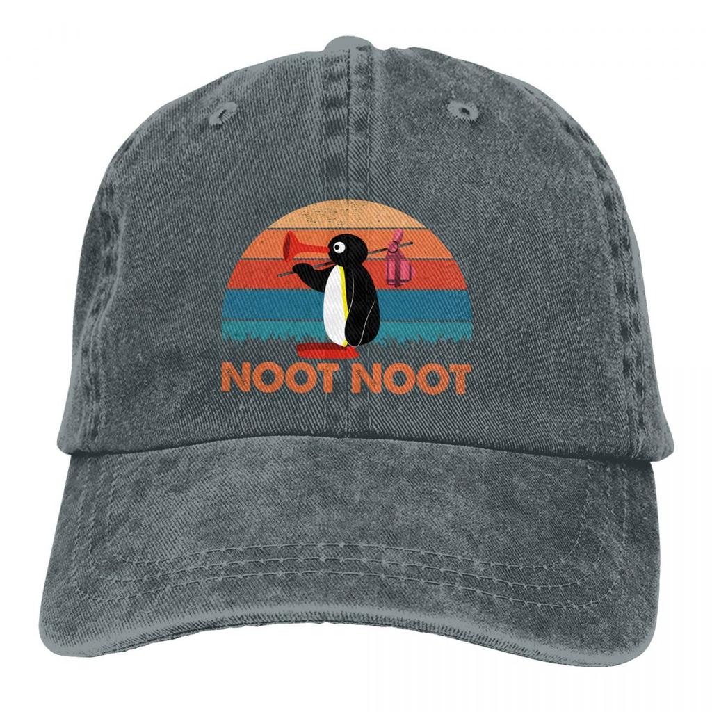 Retro Vintage Animal Roztomilé kšiltovky Peak Cap Noot Pingu Pinga Penguin TV Sluneční čepice pro Unisex