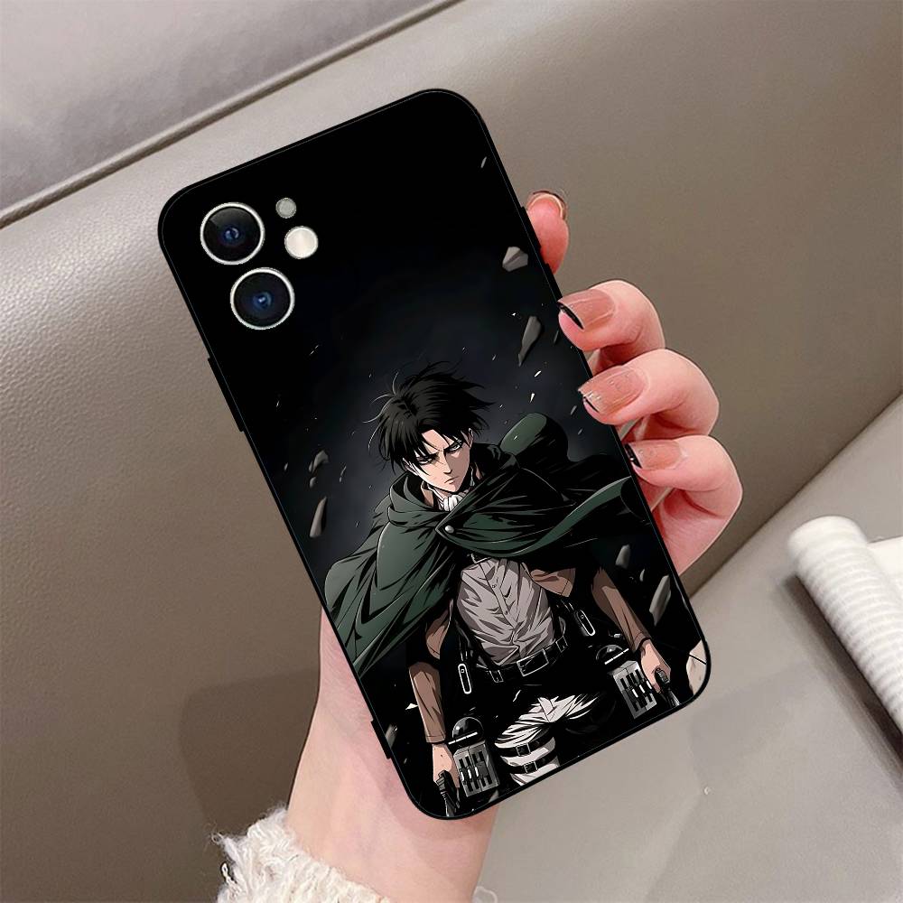 Levi B-AckermanY Attack On Titan Phone Case Black Phone Case For IPhone 17/16/15/13/14 Pro Max/ 11Plus/X/Xr/Xs Max 13mini