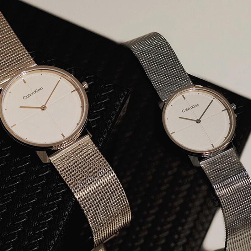 Calvin Klein Ewige Serie Uhr Quarzwerk Edelstahlarmband Weißes Zifferblatt Damenuhr Erhältlich Geschenkbox Einfache Stahlkette 25200157