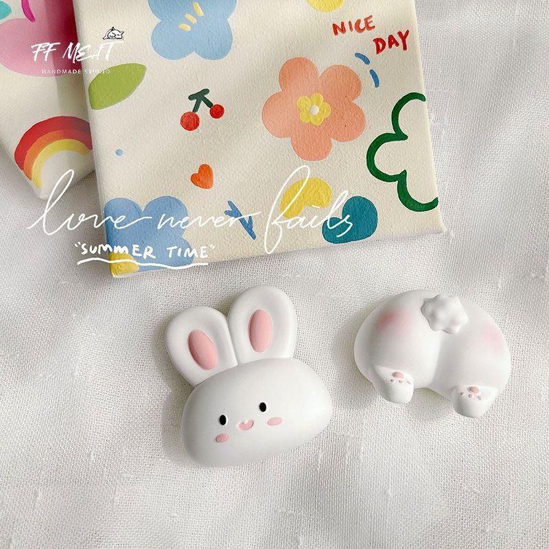 Car Air Freshener Cute Soft Marshmallow Bunny Butt Flower Cartoon Air Vent Dashboard Diffuser Decoration
