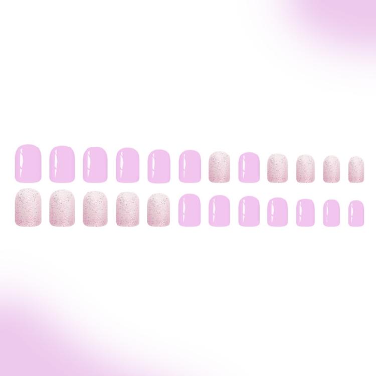 Moderne Lavendelblüten-Aufklebenägel Sofortige Anwendung Wiederverwendbare Falschnägel Für Büro- Oder Abendanlässe