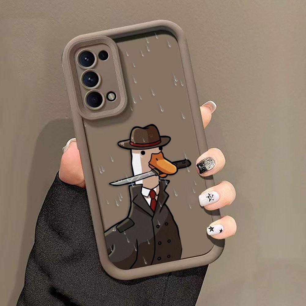 Cute Funny Duck Phone Case For Infinix SMART SPARK 9 10 20C 30C 40C CAMON 20 30 40 POP 8 POVA 6 7 ITEL A70 A80 A90 Cover Case