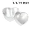 Aluminum Heart Shaped Cake Pan 6 8 10 Inch Non Baking Tin with Loose Base