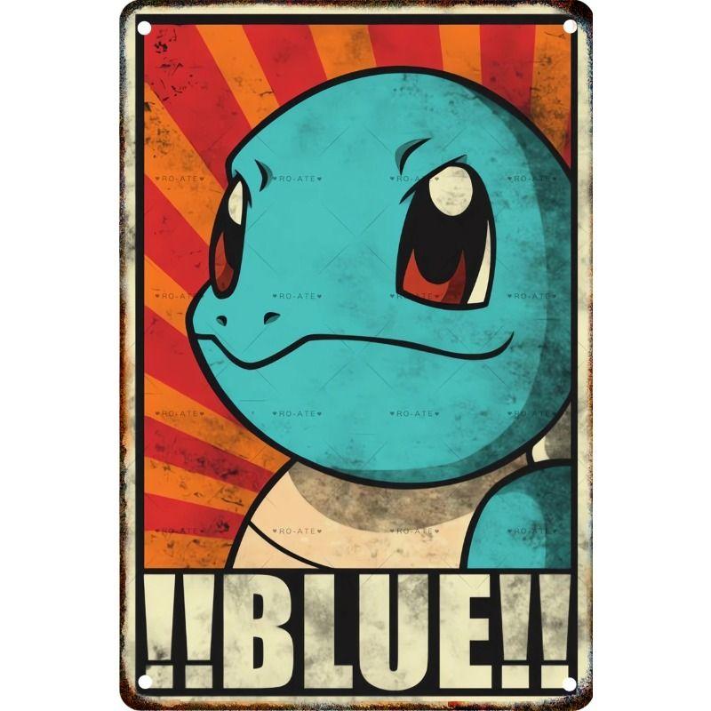 Klasyczny Metalowy Znak Pokemon Malowany do Salonu Klubu Butiku Dekoracja