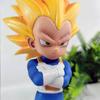 21cm Q Version Dragon Ball Z Super Saiyan 3 Goku Vegeta Chibi Action Figures Car Ornament Model With Stand Anime Toy Decor Gifts