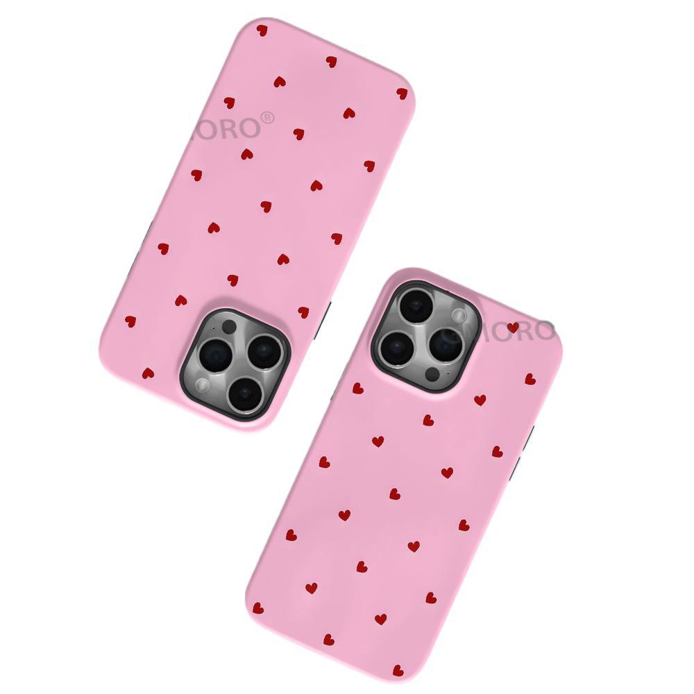 [Magsafe magnetic attraction] Love polka dot Apple 17Promax mobile phone case iPhone16E matte protective case