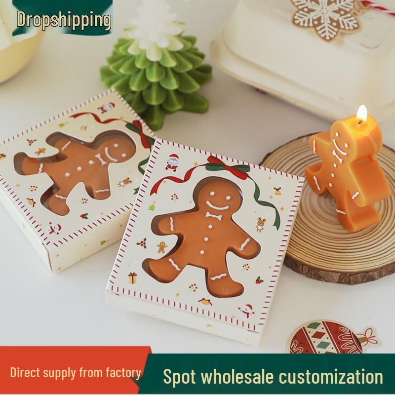 Gingerbread Man Christmas Scented Candle - Festive Souvenir