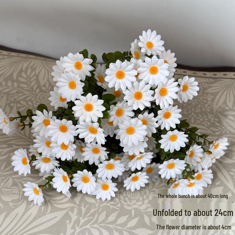 Einzelstiel Seiden-Gänseblümchen-Rosenstrauß für pastorale Dekoration