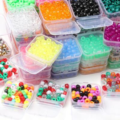 80 teile/schachtel 6x9mm Farbige Pony Perlen Lose Lose Spacer Perlen Für Die Herstellung Von Schmuck Zubehör Handgemachte Diy Handwerk