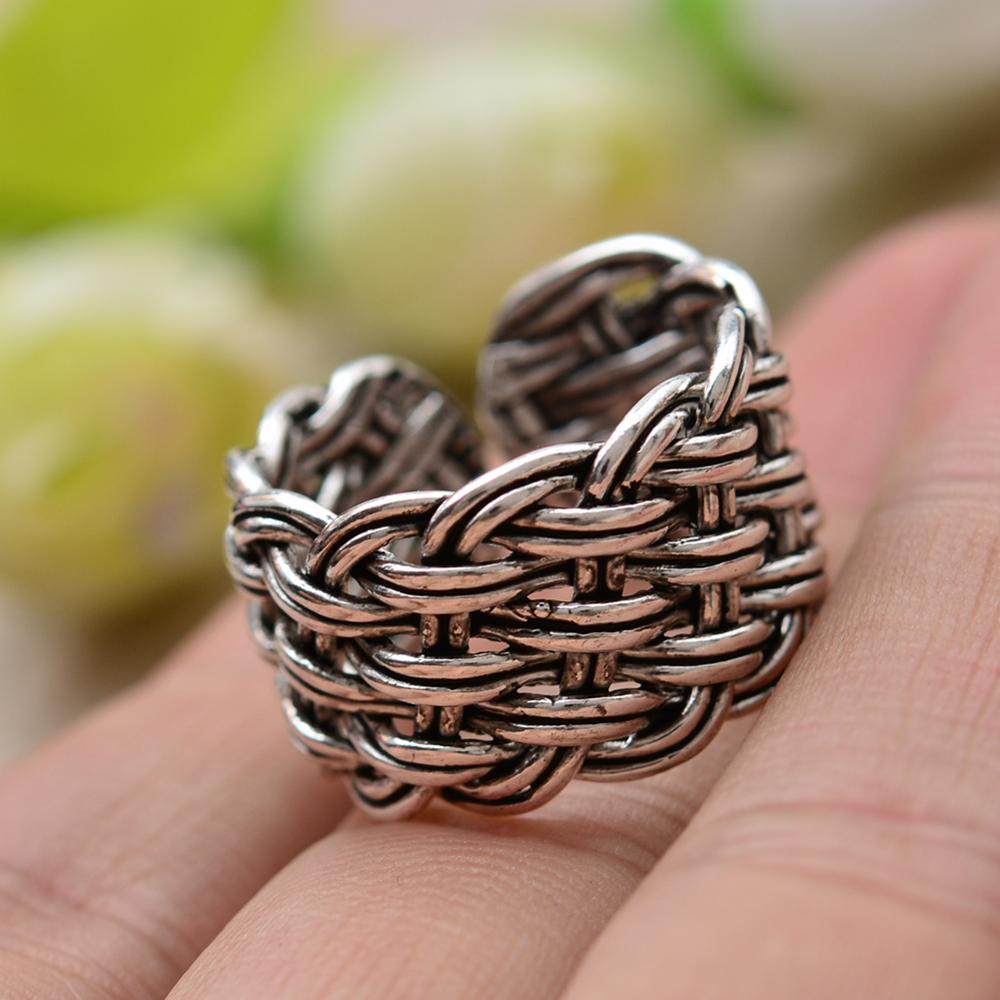New Arrival Silver Color Trendy Thai Silver Flower Ladies Finger Rings Jewelry For Women Open Ring Never