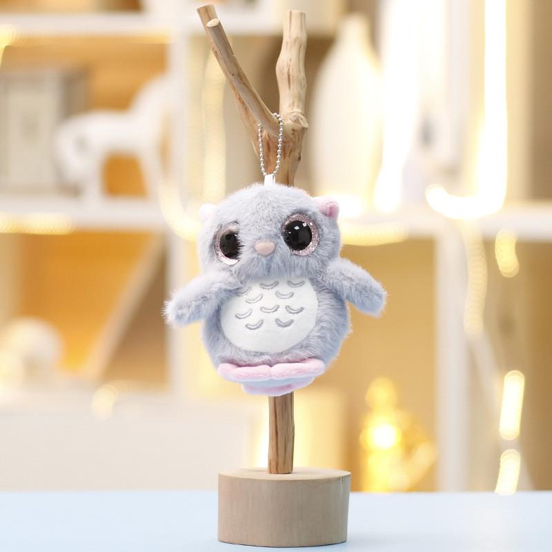 Llavero de Búho de Peluche con Felpa Corta Suave Para Niños y Coleccionistas