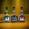 Musician Dolls Wall Hanging Metal Showpieces Handmade Iron Home Decor Tabletop Statues for Living Room