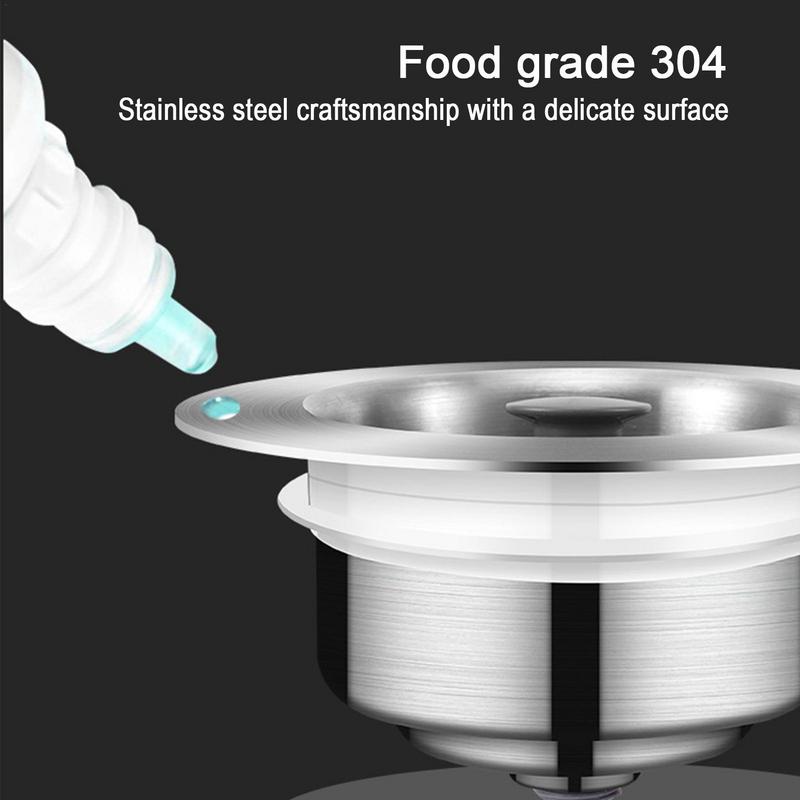 Kitchen Sink Drain Stopper Pop Up Universal Sink Drain Plug Detachable Sink Stopper Drain Plug And Basket Anti Clogging Food