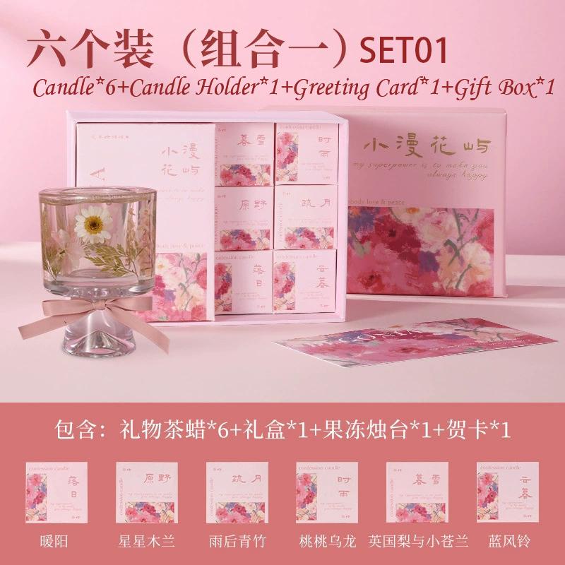 

Scented Candles Set Aromatherapy Smokeless Candle 1Pc Glass Holder with Fragrance Candles Holiday/Birthday/Wedding Gift