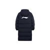 Li Ning Fitness Series Logo Letter Mid-Length Hooded Warm Down Jacket Men Jacket Black AYMS413-1