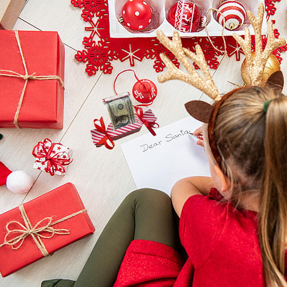 Christmas Surprise Money Holder Pull Pouch 1/4PCS Cash Candy DIY Box Gift Bag Out Card Decorati O1N4