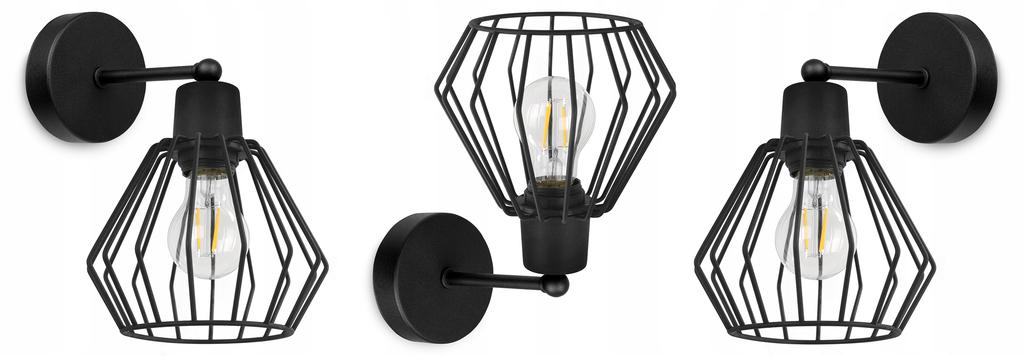 WALL LAMP, SQUARE LAMP, METAL LAMP, WIRE, LED