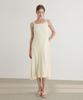 PLEATSMOOD Tweed Pleated Sleeveless Flare Dress