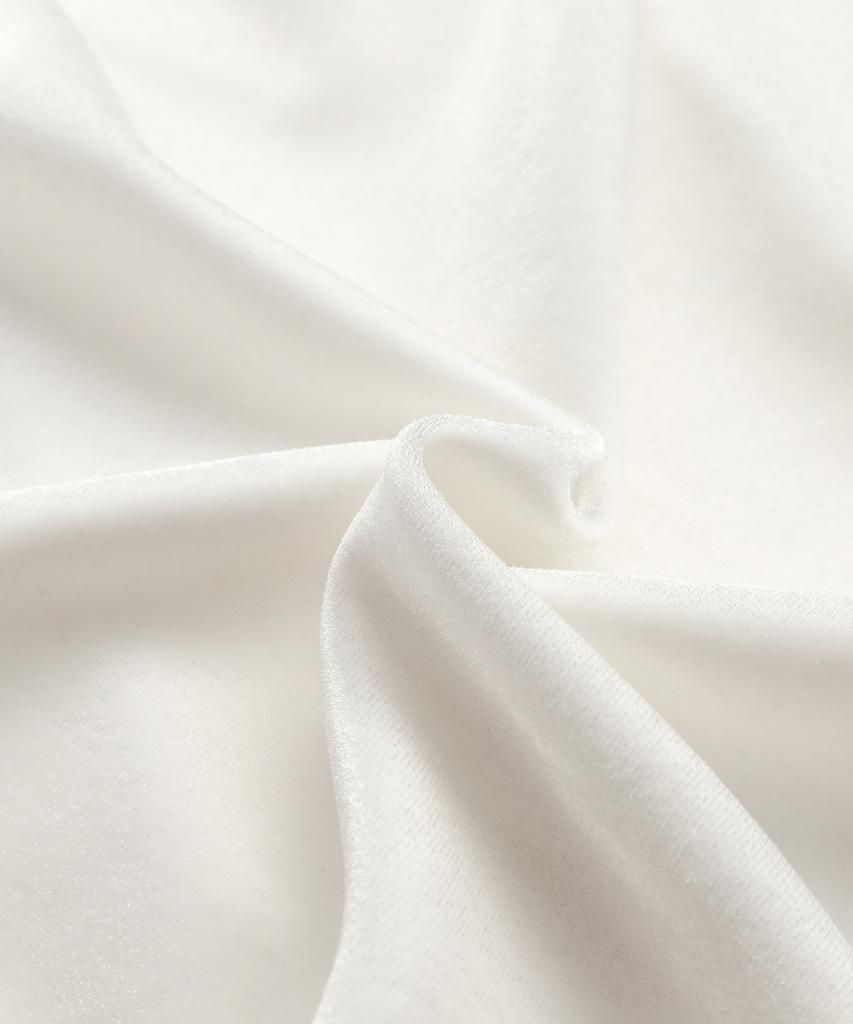 Minasu Velvet Track Long Skirt_White