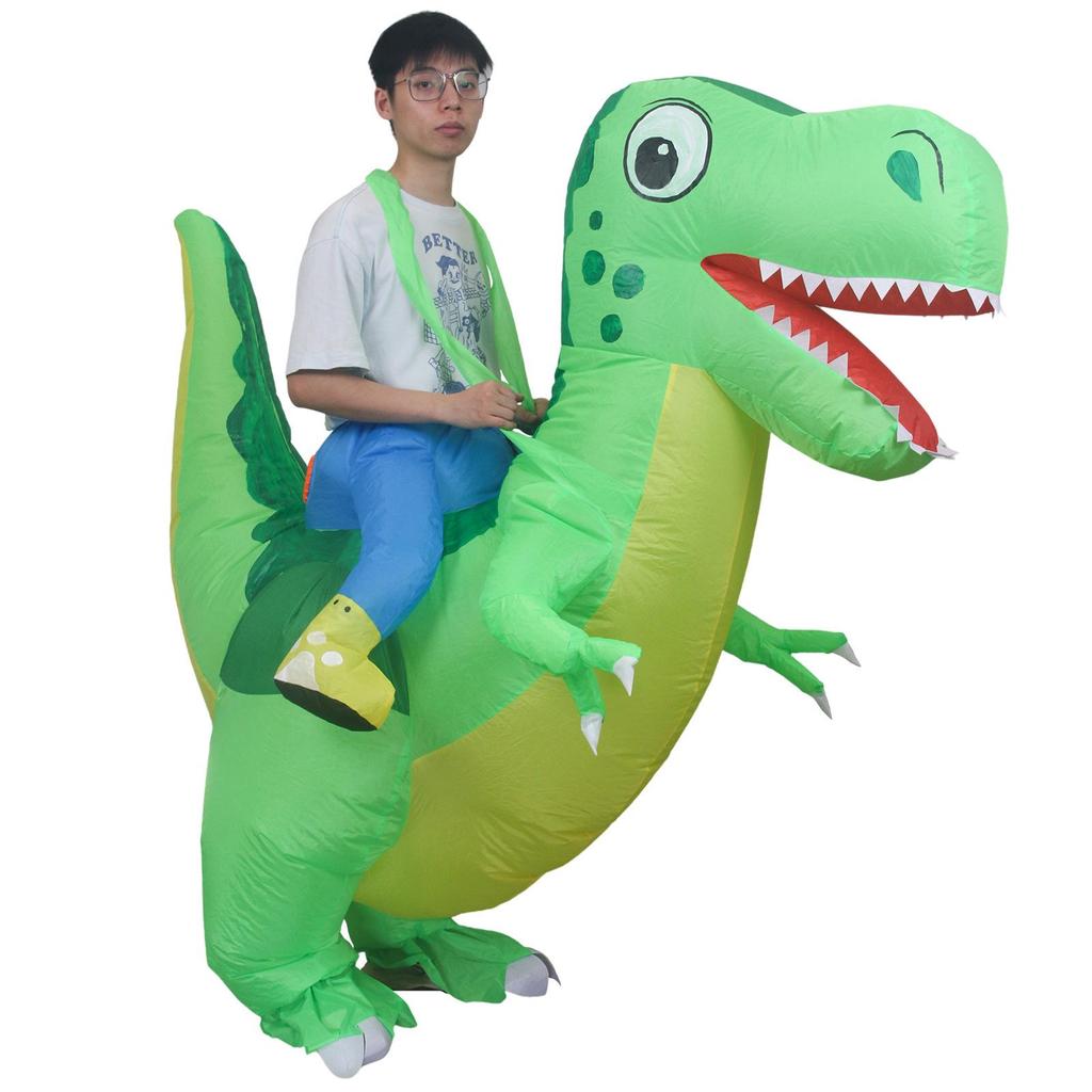 Aufblasbares Dinosaurier-Fahrradkostüm – Lustige Requisite für Partys & Cosplay