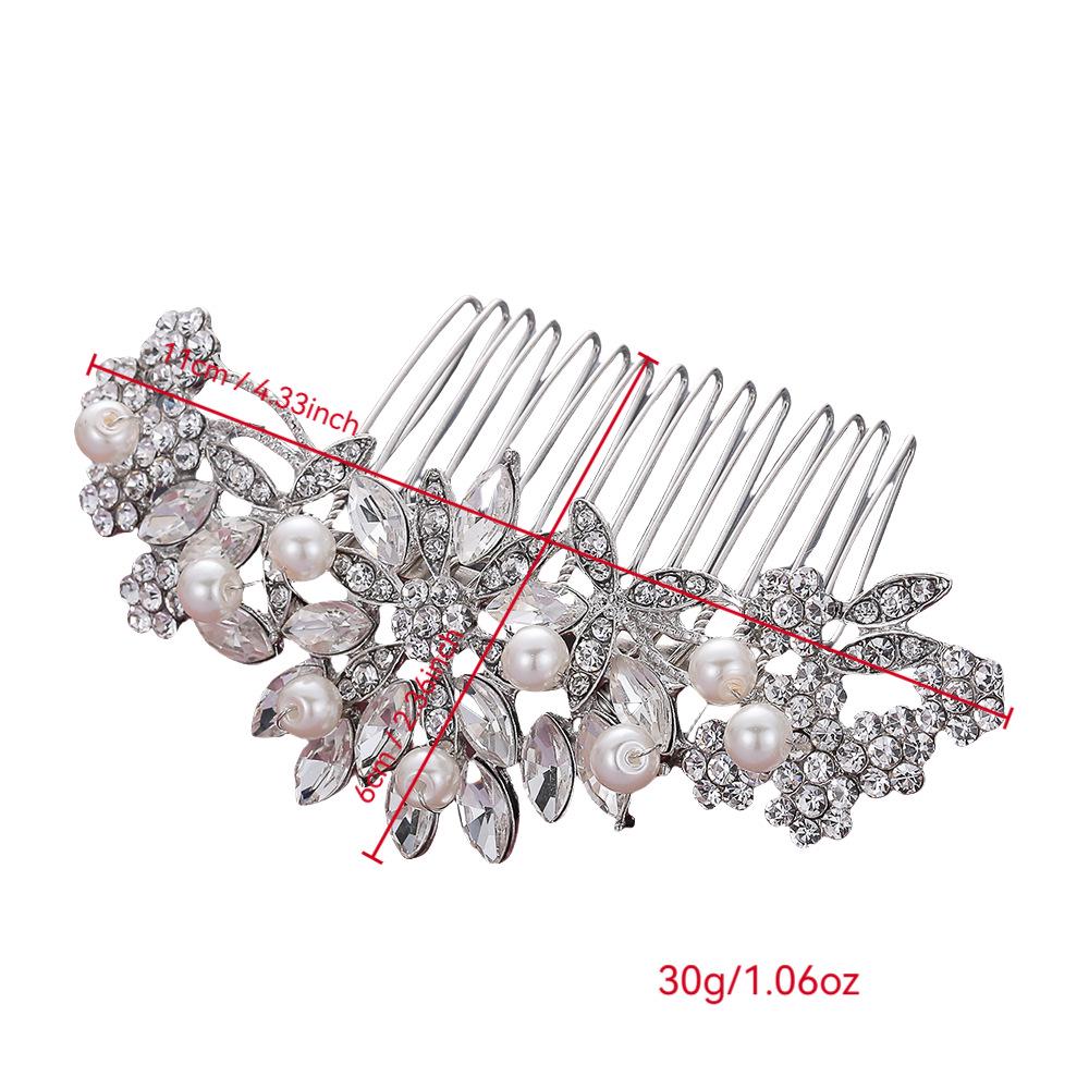 Pearl Rhinestone Bridal Hairpin - Ancient Style Crystal Wedding Headwear