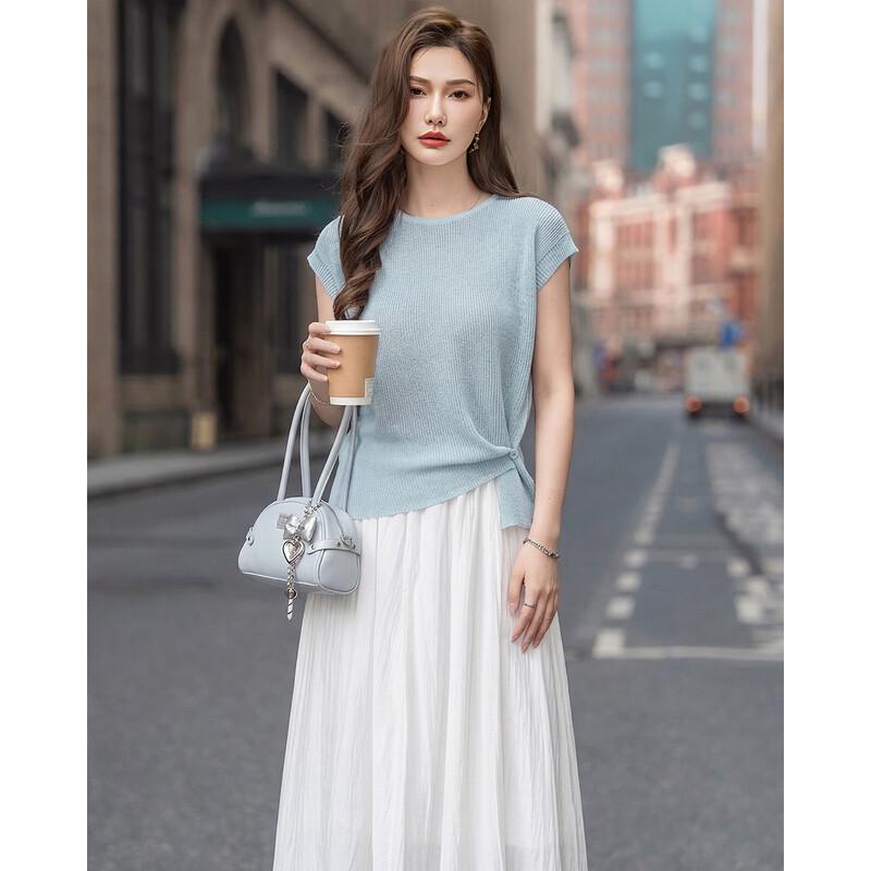 TERRE BLEUE Women's Summer Knit Skirt Set