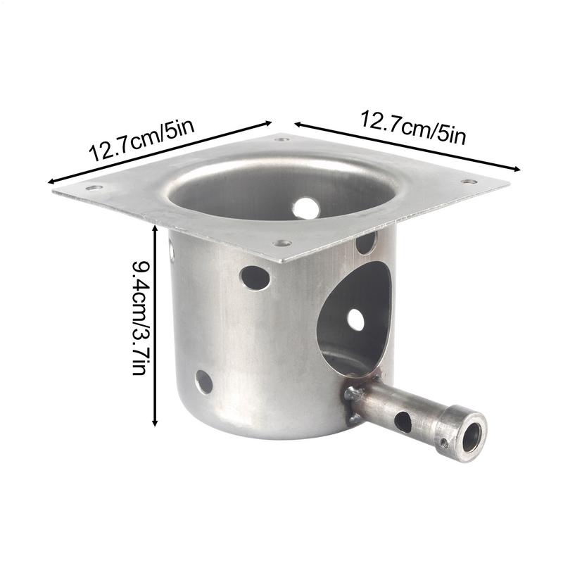 Stainless Steel Fire Burn Pot Replacement Parts with Screws for Pellet Grill Burner Motor Smoker Grill Accessories supplies