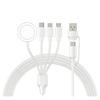 4 In 2 Multi Charging Cable for Apple Watch Charger USB C Cable Tra Vel Charger Compatible with iPhone 15 14 13 iWatch Series