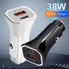 Portable 38W Double  USB Car Chargers Plastic Vehicle Chargers Simple Operate for Safe & Efficient Multiple Device Charg