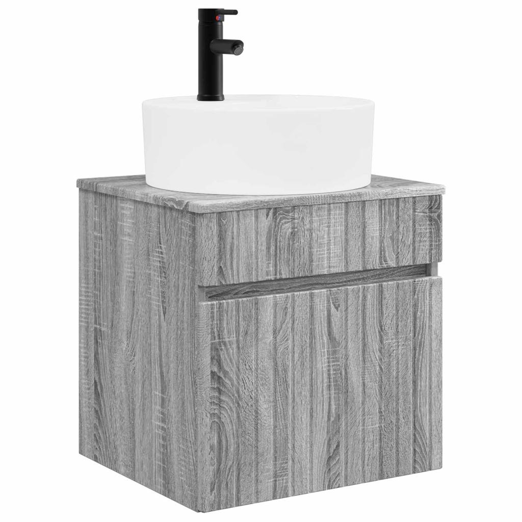 Bathroom Cabinet Set 5 Pcs Grey Sonoma 50 X 14.5 X 70 Cm