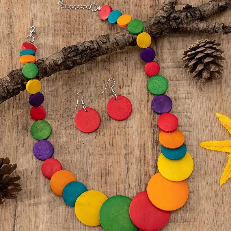 French Bohemian Retro Round Necklace Fashion Jewelry Accessories Creative Niche Necklace
