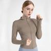 Women's Tracksuit Jacket Slim Fit Long Sleeved Fitness Coat Yoga Tops with Thumb Holes Gym Jacket Workout Sweatshirts
