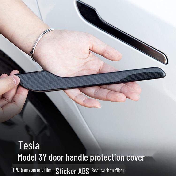 Tesla Model 3/Y Carbon Fiber Door Handle Protective Film