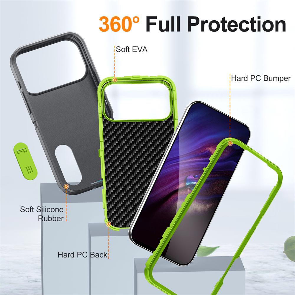 Heavy Duty Armor Protection Stand Phone Case for IPhone 17 Air 16E 16 15 14 Plus 13 12 11 Pro Max Shockproof Kickstand Cover